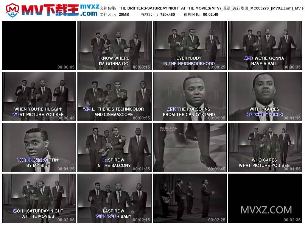 THE DRIFTERS-SATURDAY NIGHT AT THE MOVIES(MTV)_英语_流行歌曲_MC803278